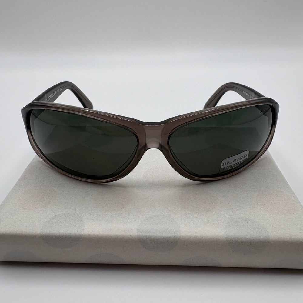 Lozza Estoril 1651/65/705 Vintage Oversize Charcoal Gray Sunglasses Italian Made
